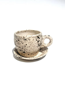 Ninth House Goods - Cream and Brown Speckled Espresso Cup Set