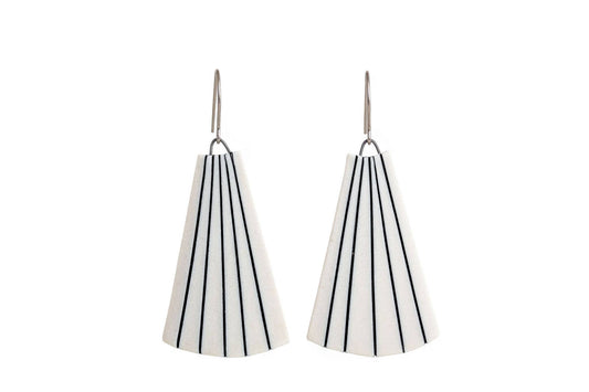 Jenna Vanden Brink Ceramics - Pinstripe Fan Drops