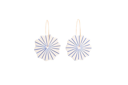 Jenna Vanden Brink Ceramics - Pinstripe Pinwheel Hoops