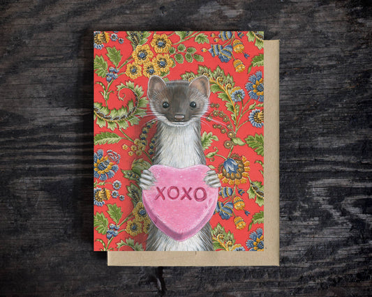Emily Uchytil - Valentine Weasel  -  Note Card