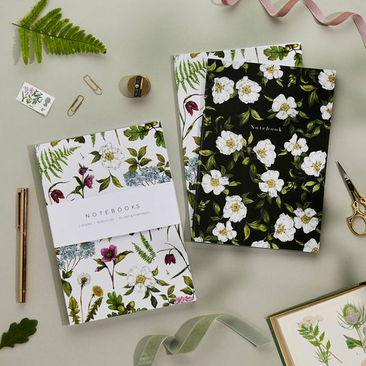 Catherine Lewis Design - Cottage Garden - Pack of 2 A5 Notebooks