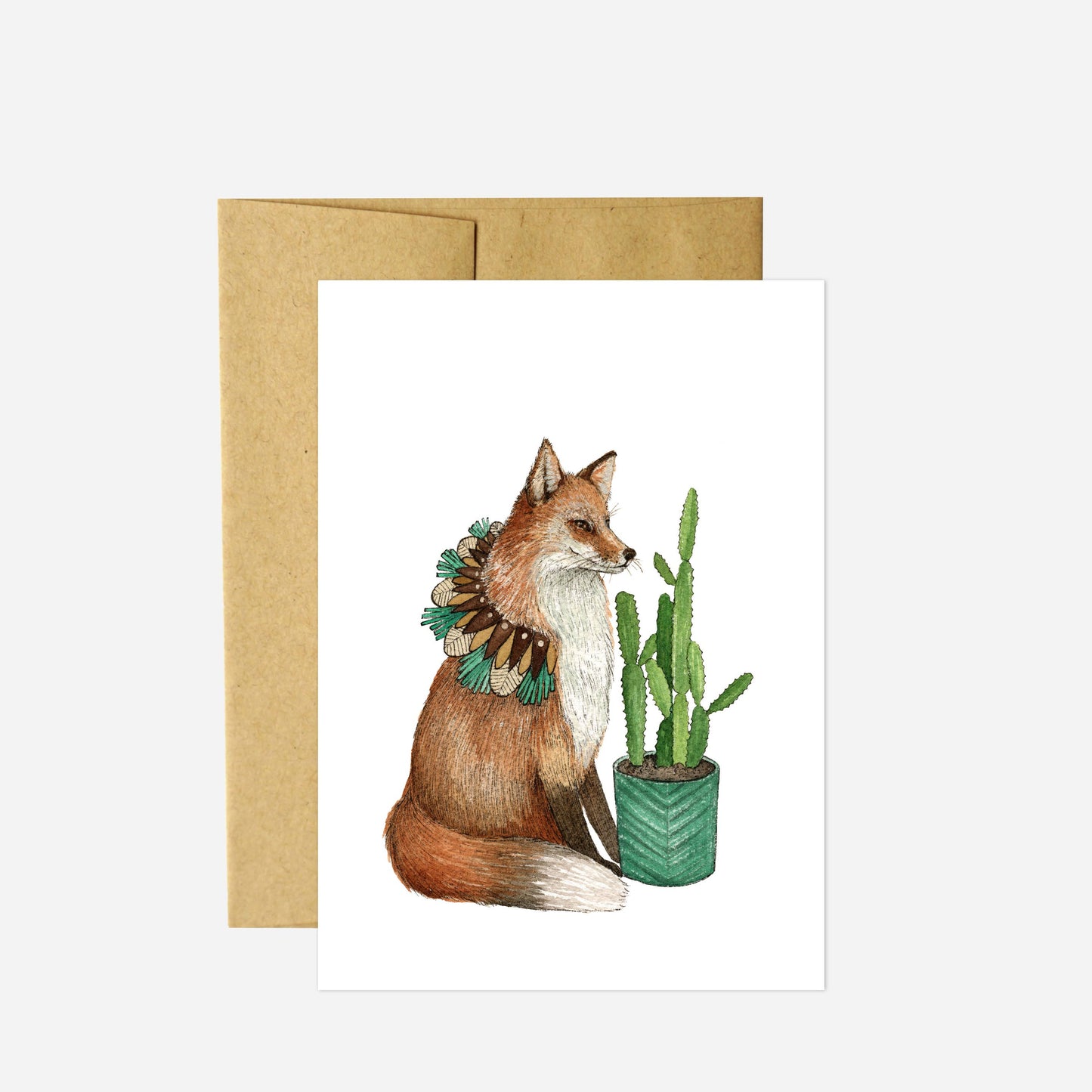 Fox - Critters and Plants Greeting Card