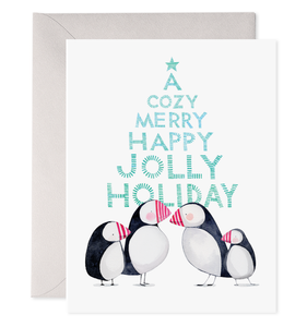 E. Frances Paper - Jolly Puffins | Holiday Card
