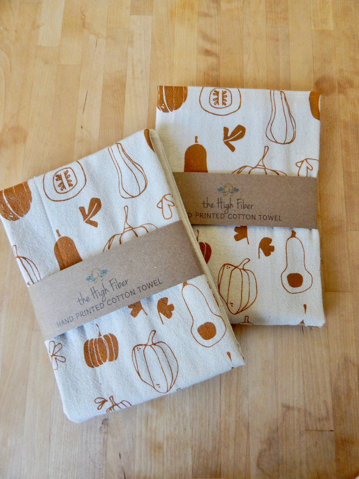 Pumpkin Flour Sack Tea Towel