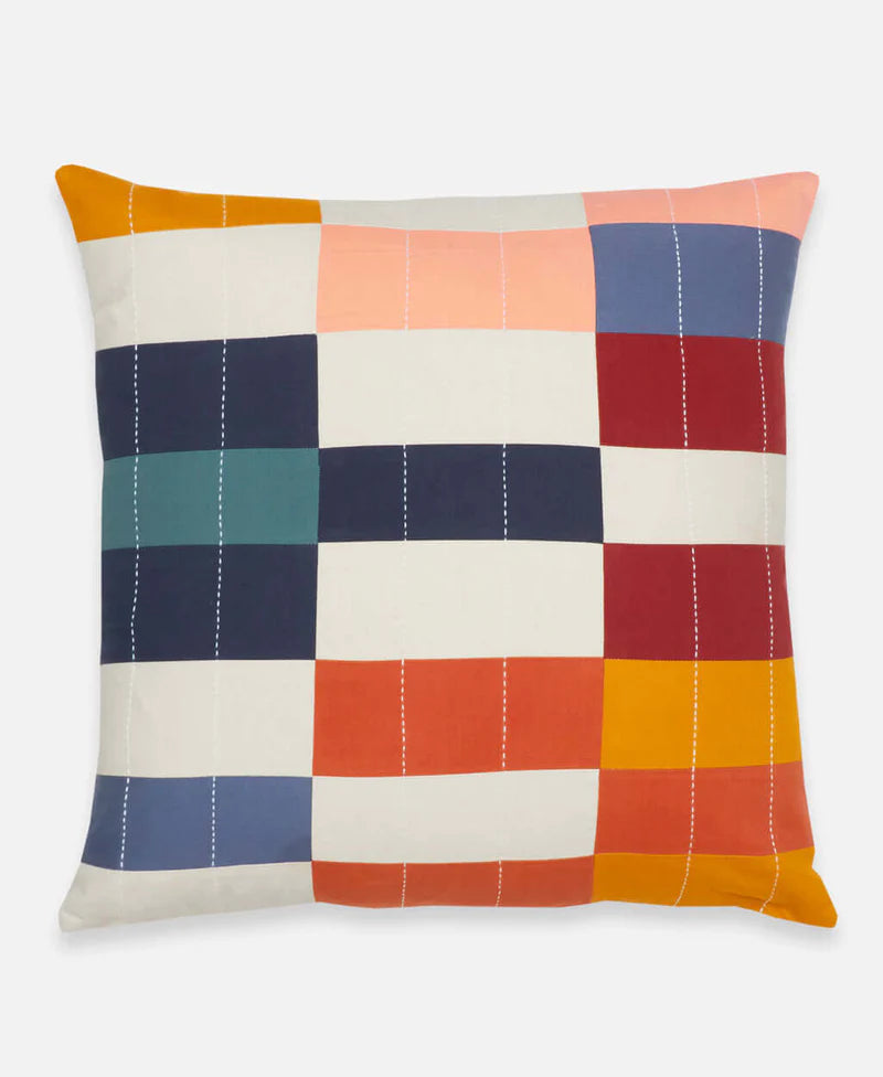 Multi Check Throw Pillow