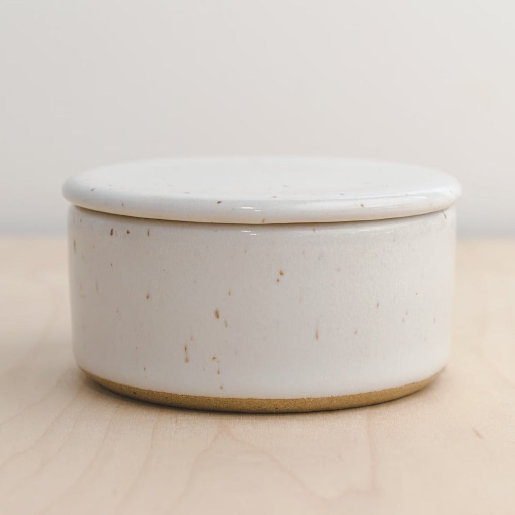 Speckled White Salt Cellar